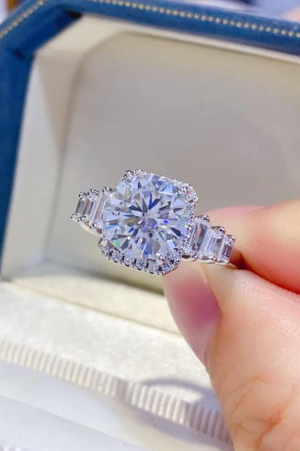 3 Carat Sparkala™ Platinum Over Pure Sterling Silver Ring