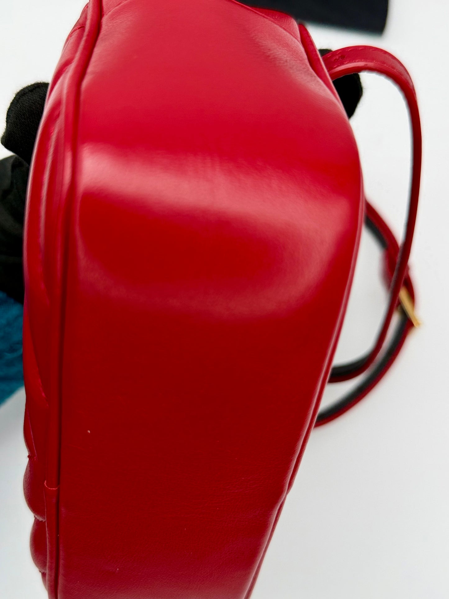 Yves Saint Laurent (YSL) Lou Quilted Leather Belt Bag - Red with Gold Hardware - Authentic, Pre Loved