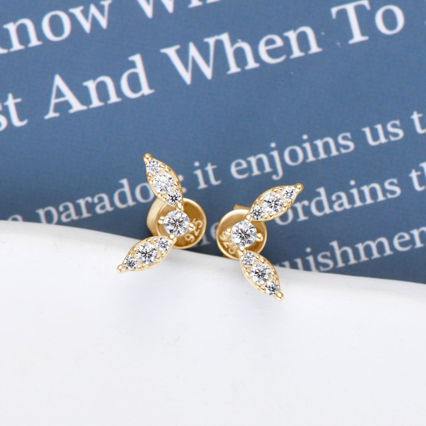 Sparkala™ Platinum-Plated Pure Sterling Silver Stud Earrings