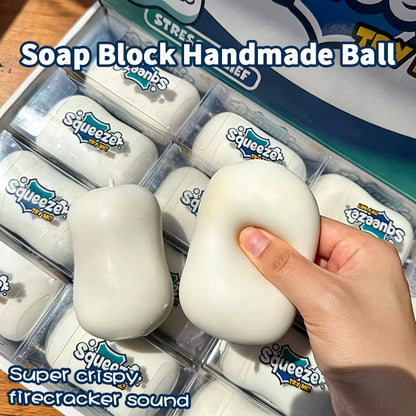 Soap Bar Crunchy Squishy Squeeze – Satisfying ASMR Crackle Sound Sensory Stress Toy