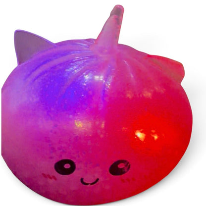 Mega 25cm Unicorn Light-Up Dumpling Squishy Fidget Toy – Mystery Color