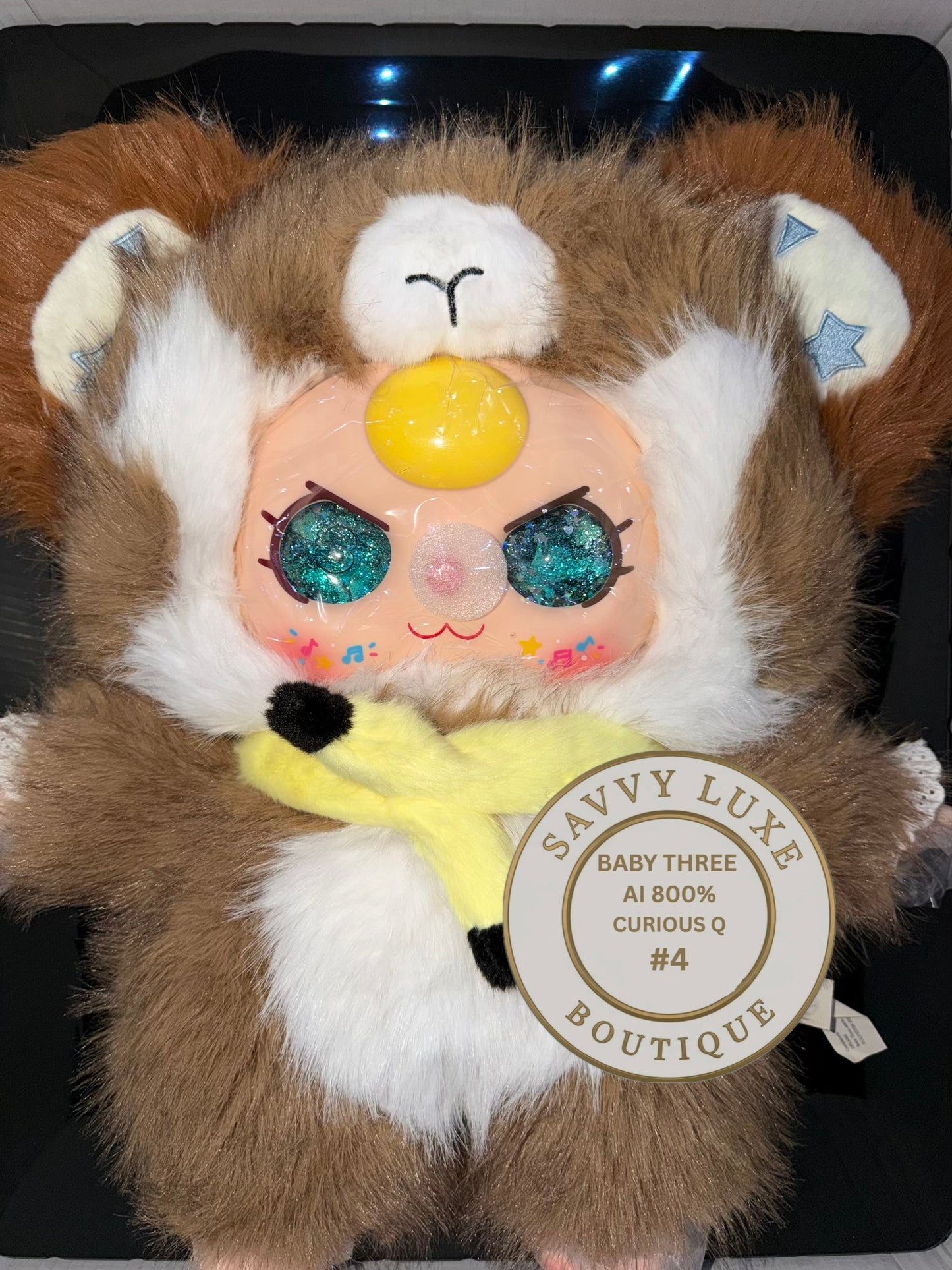 Baby Three Ai 800% Brown Curious Q Monkey Plush - Various Facial Features