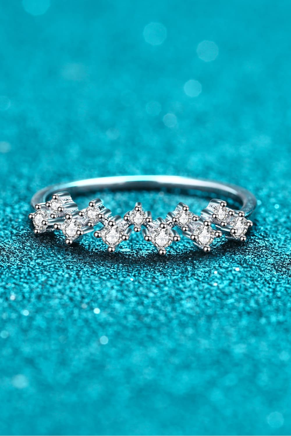 Sparkala™ Rhodium-Plated Half-Eternity Ring
