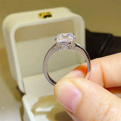 3 Carat Asscher Cut Sparkala™ Pure Sterling Silver Square Shape Ring