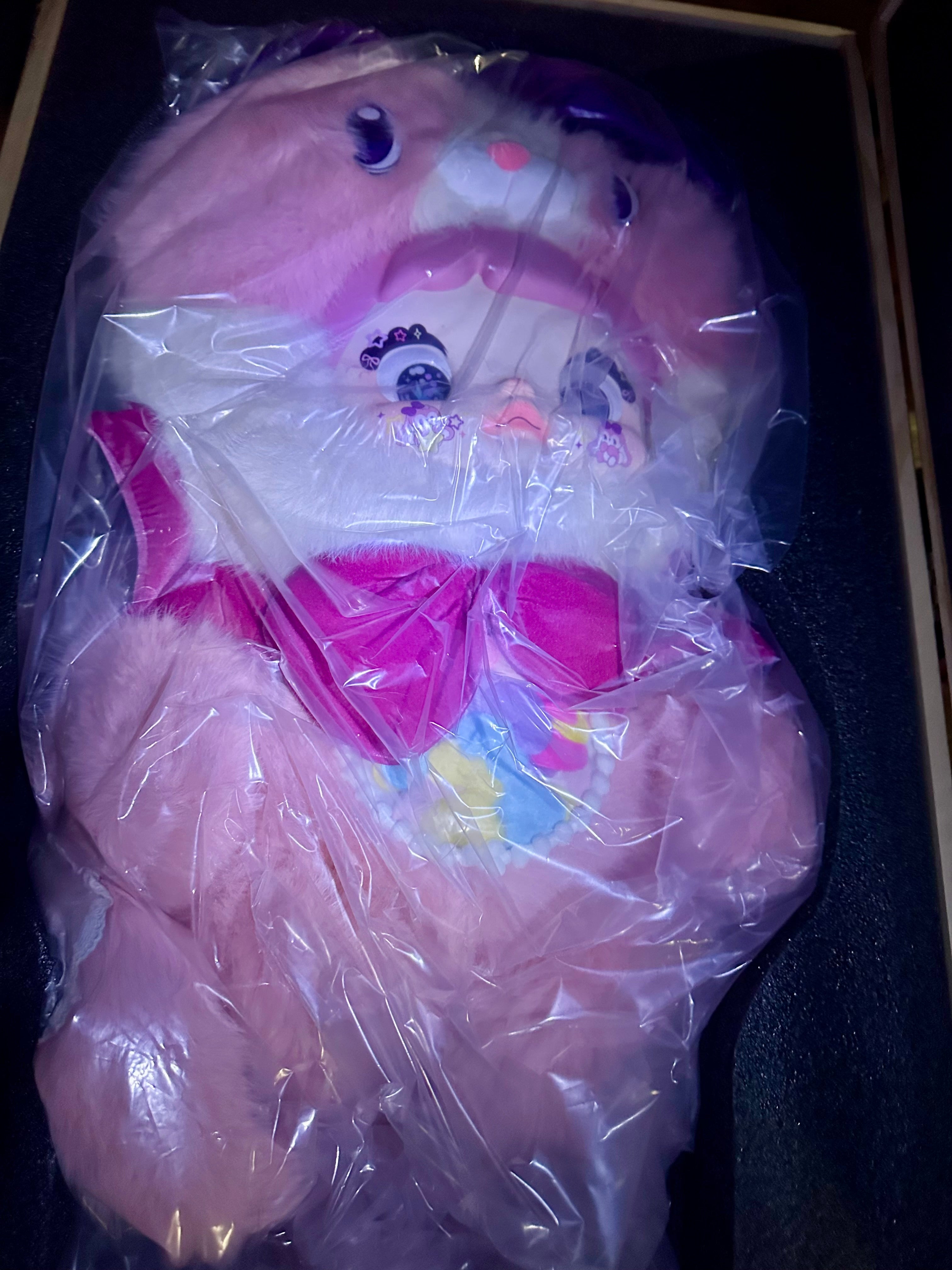 Authentic Nommi 2000% Heart Words Giant Plush - Limited Edition Collector’s Set with Wooden Crate & Engraved Card