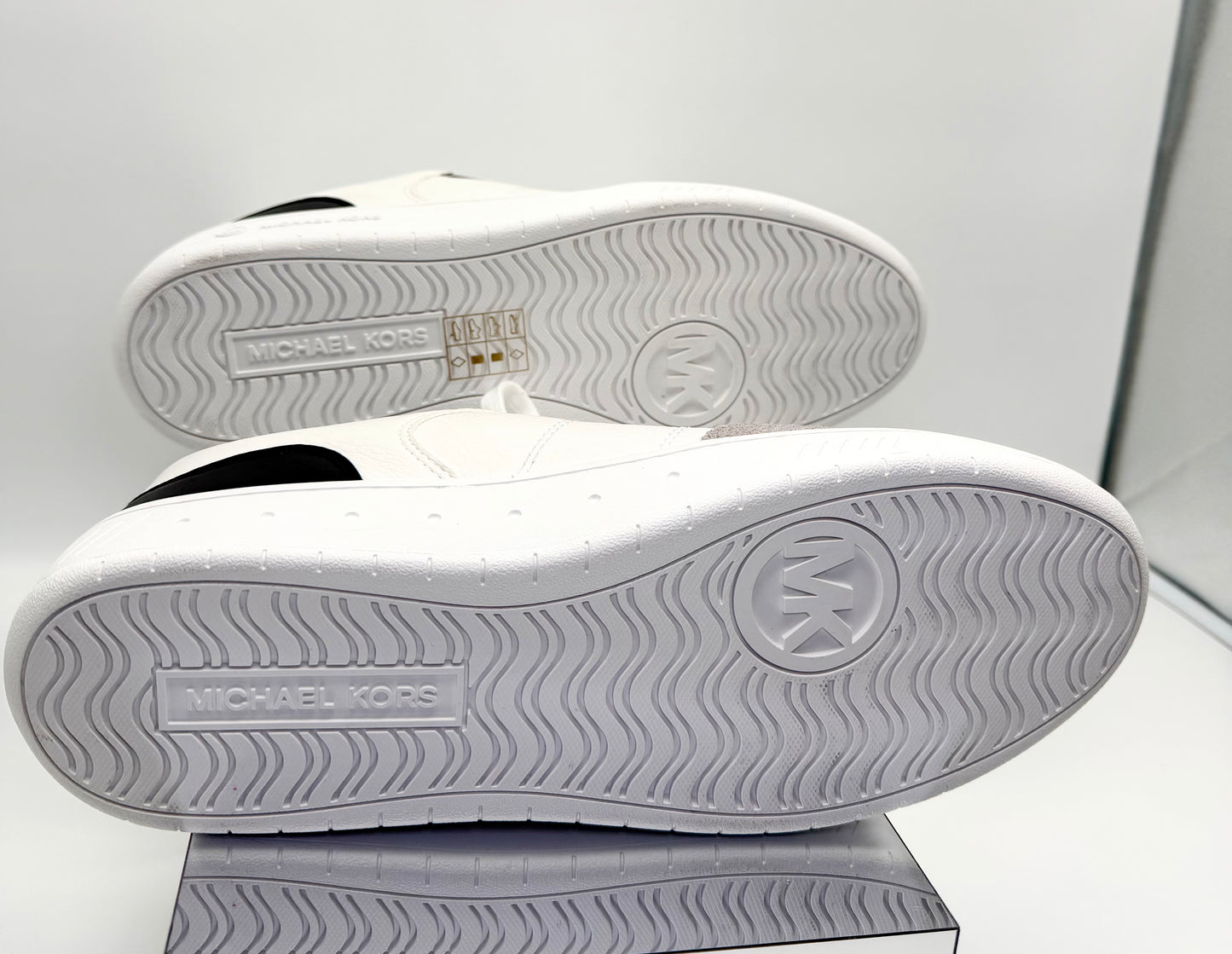 Michael Kors Men's Kai Lace-Up Sneakers – Optic White/Black (Size 10M)
