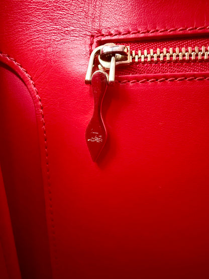 Christian Louboutin Paloma Medium Tote Bag - Black Grainy Leather with Spikes, Iconic