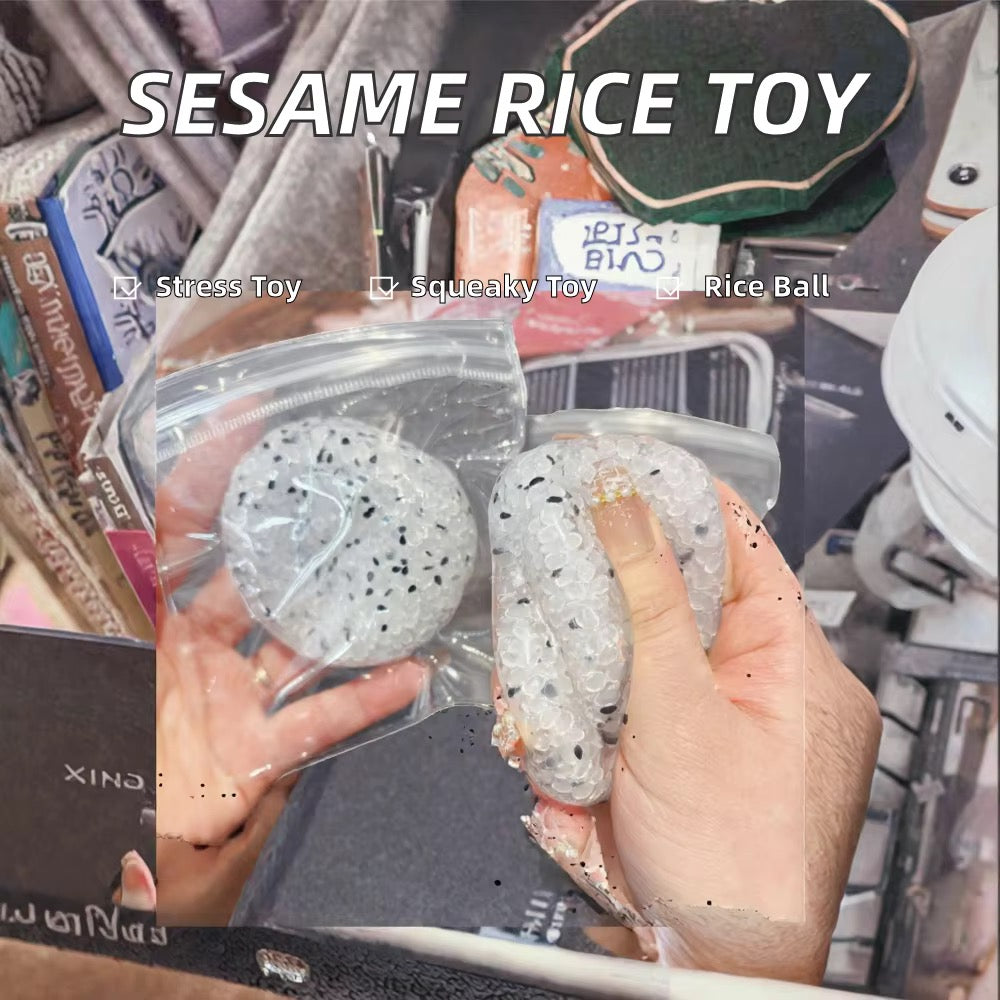 Sesame Rice Crunchy Squishy Ball (6cm)