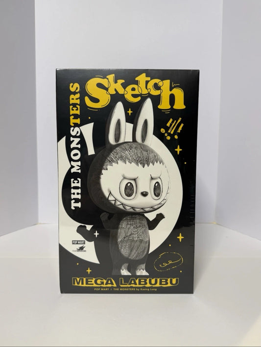 POP MART MEGA LABUBU Sketch 400% - The Monsters by Kasing Lung (New In Box)