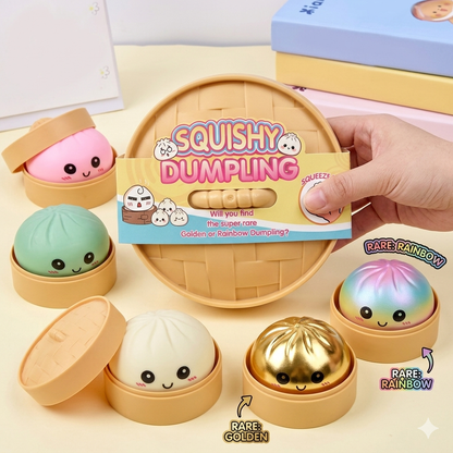 Dumplings!  Mystery TPR Matte Finish Squish Squeeze 8.5cm Buns!