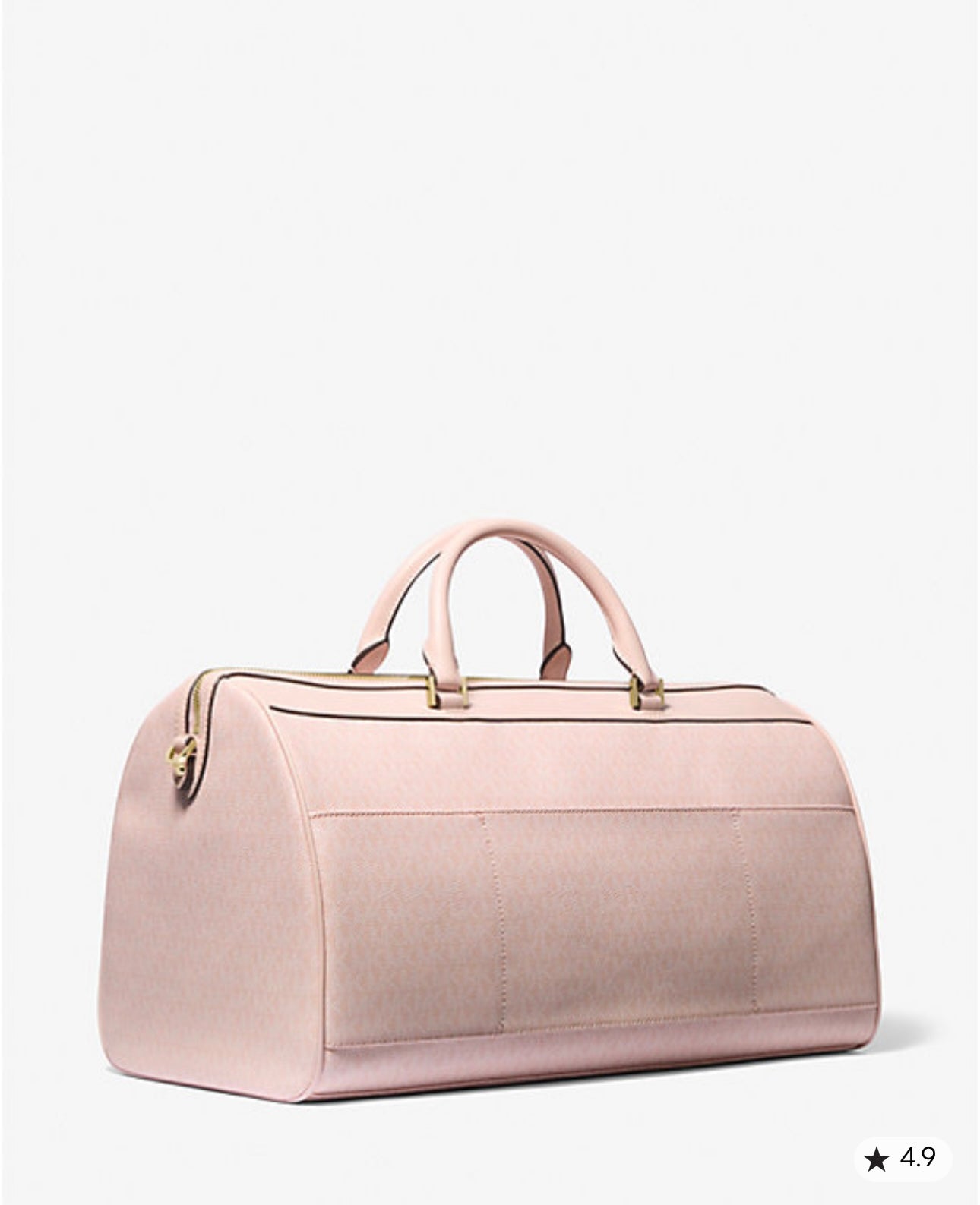 Michael Kors Bedford Extra-Large Logo Stripe Weekender Duffel Bag – Powder Blush
