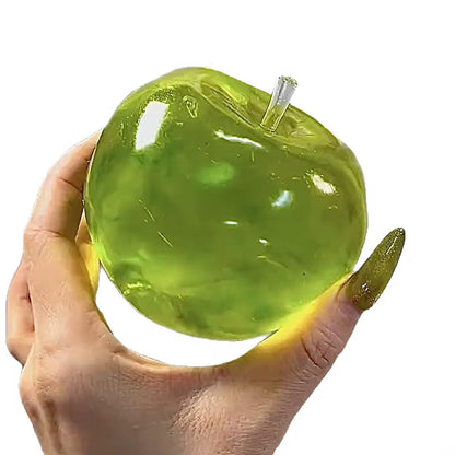 Clear Green Apple Maltose Squishy Toy - Crystal Sugar Squeeze Fidget - Ultra Satisfying Malt Glucose Sensory Stress Relief Toy 5.5cm