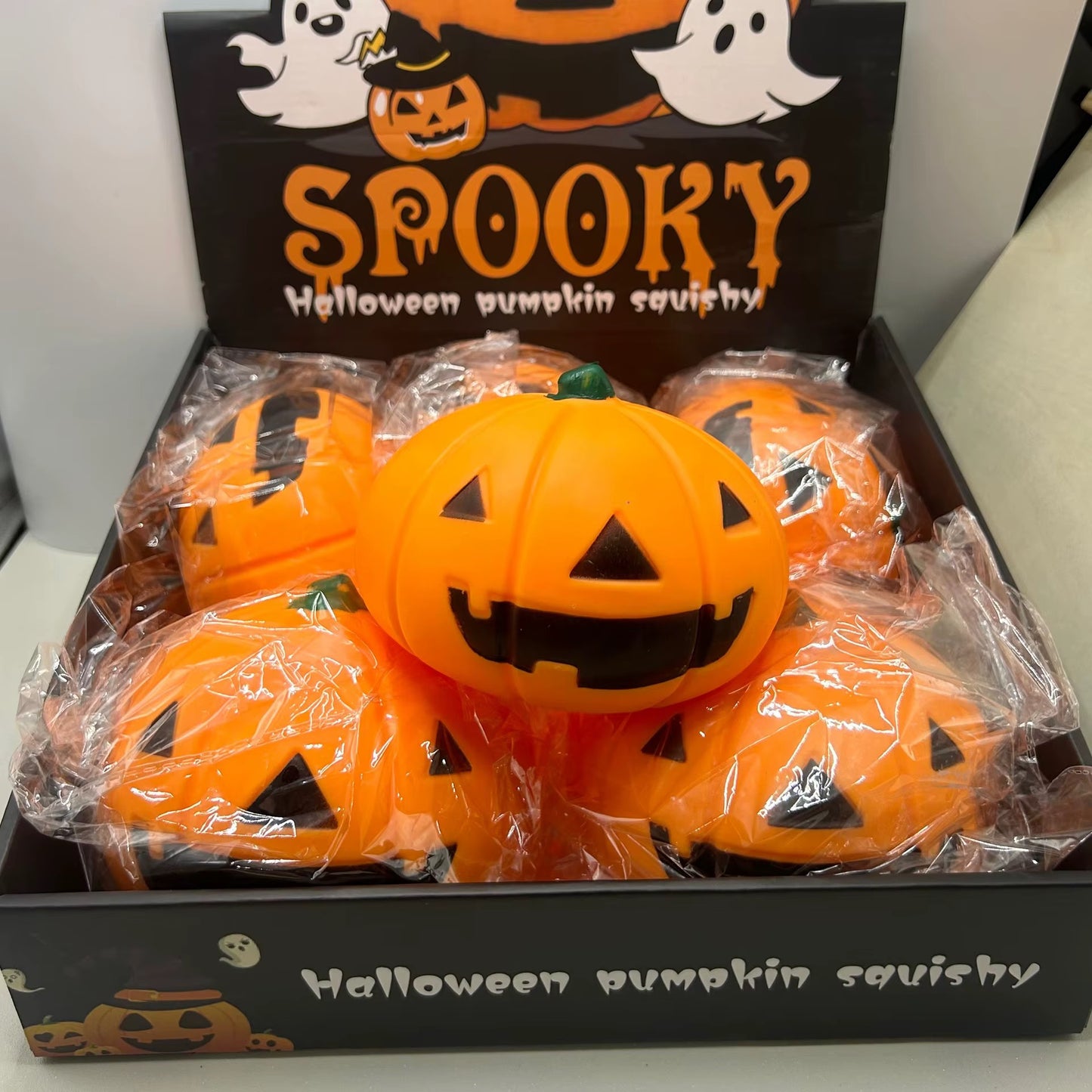 Jumbo Halloween Pumpkin Squishy Squeeze 11cm