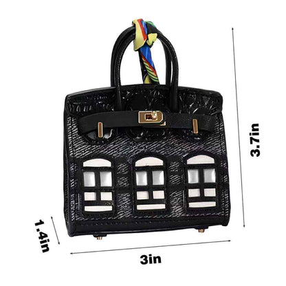 Luxury Boutique Series: Mini "Faubourg" Leather Handbag Charms | Micro-Bag Keychain & Bag Accessory