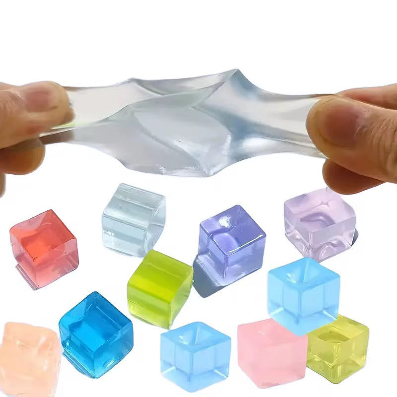 Chill Out! Ultra-Satisfying 1” Crystal Squish & Squeeze “Ice” Cubes