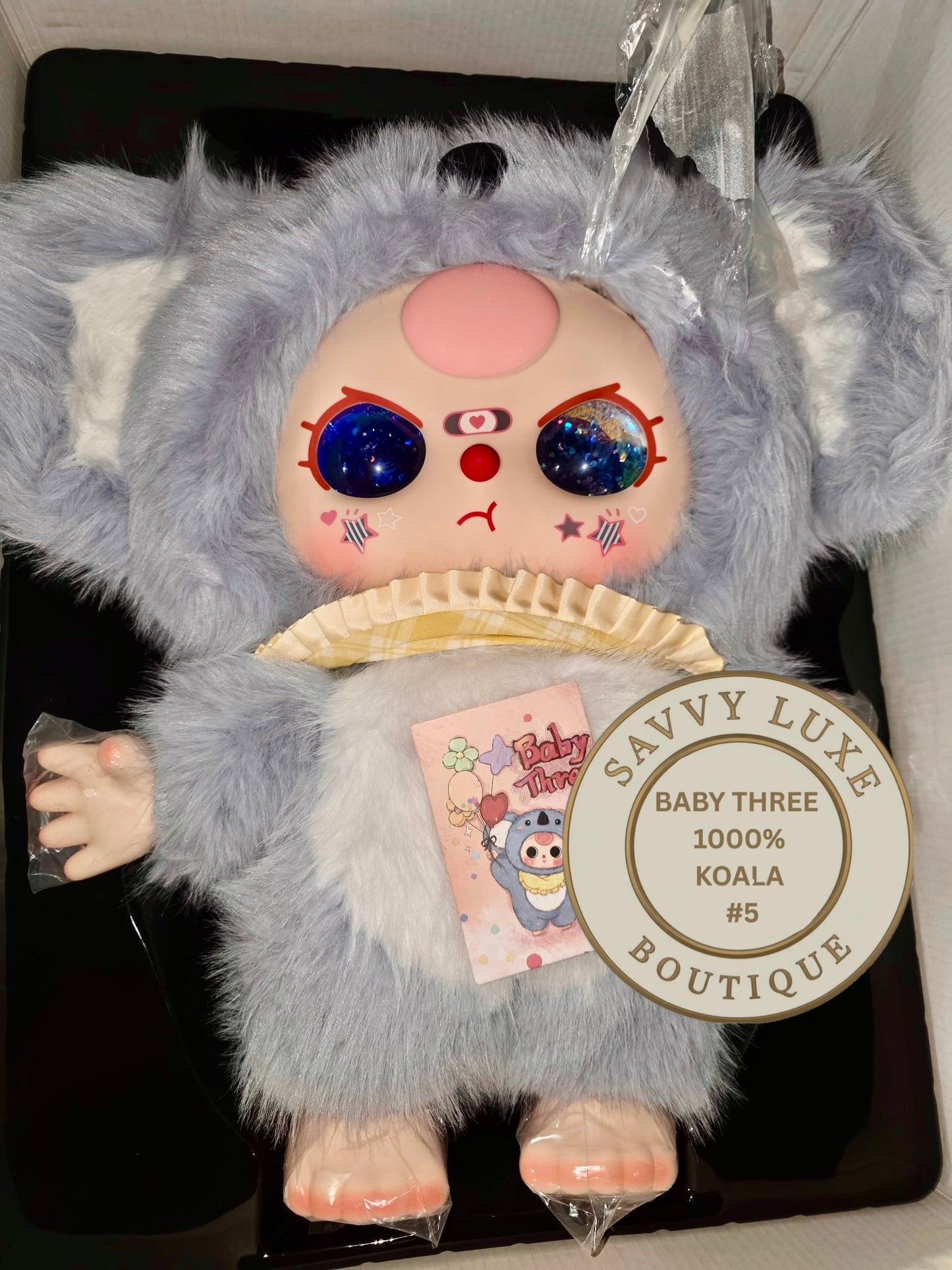 BABY THREE 1000% Blue Koala Big Baby Confirmed Authentic Art Toy