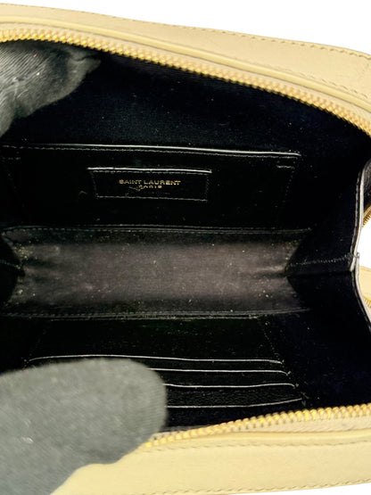 Yves Saint Laurent YSL Vicky Monogram Camera Bag in Crema Soft Lambskin Leather with Gold Hardware - AUTHENTIC