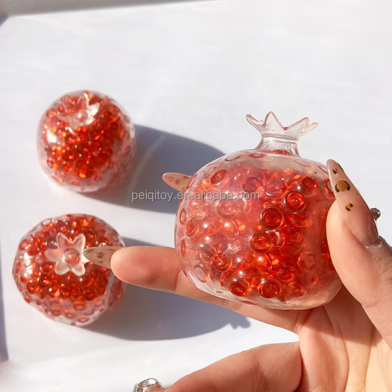 Pomegranate Bead Ball Squishies 6cm Red