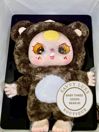 BABY THREE 1000% Big Baby Brown Bear Confirmed Authentic Art Toy