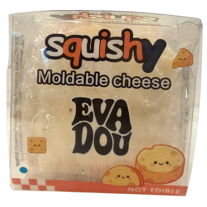 Vaseline-Filled Cheese Squishy Toy, Ultra-Satisfying Sensory Stress Relief Squeeze Fidget 6cm