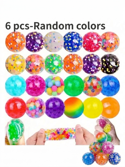 Mini Boba Bead Stress Popper Balls – 3.5cm Squeeze Sensory Grape Toys, Colorful Squishy for ADHD, Anxiety Relief