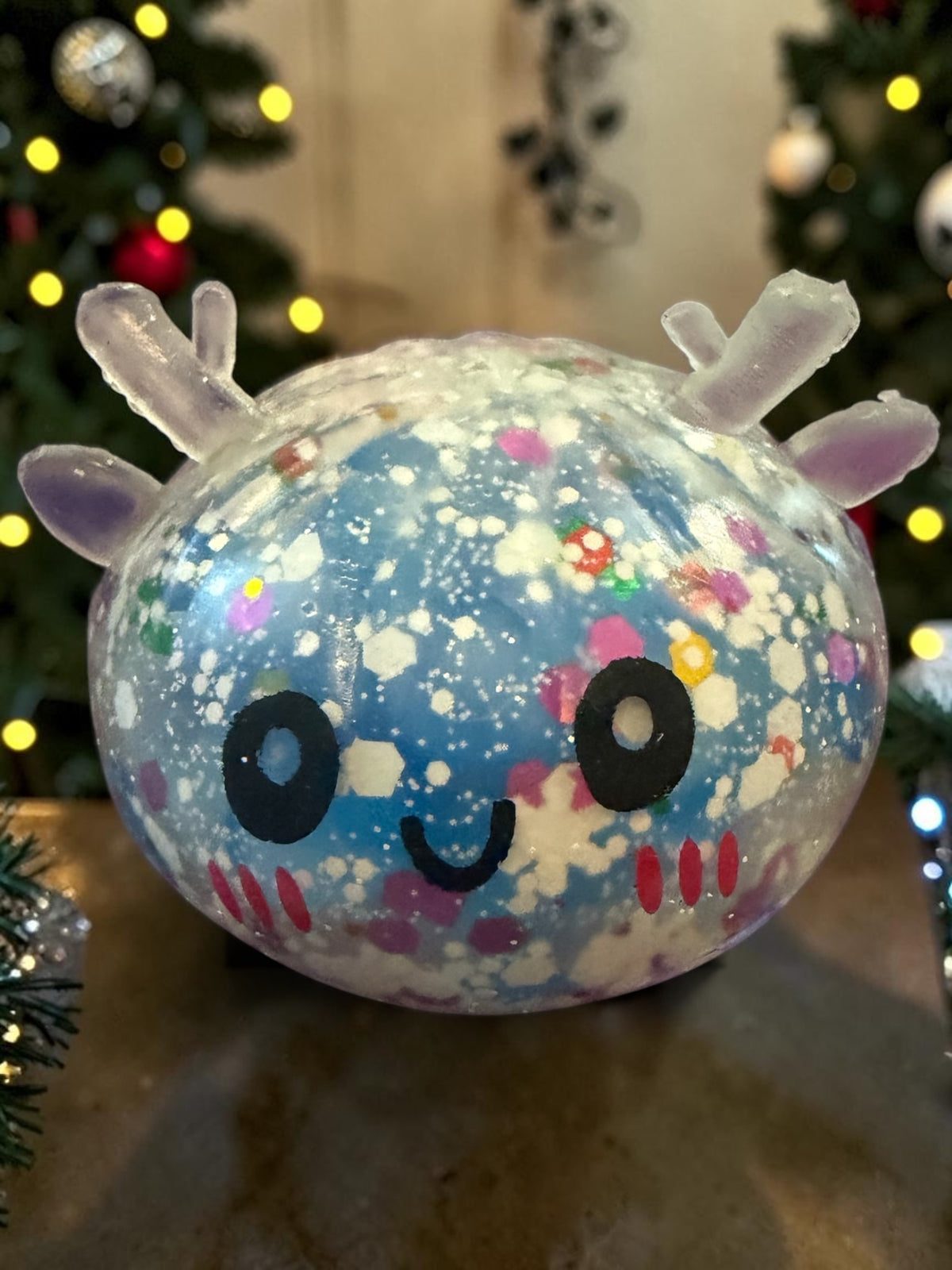 Christmas Reindeer Dumpling Mini 5cm Mystery Boba Gel Balls Squishy Fidget Toy