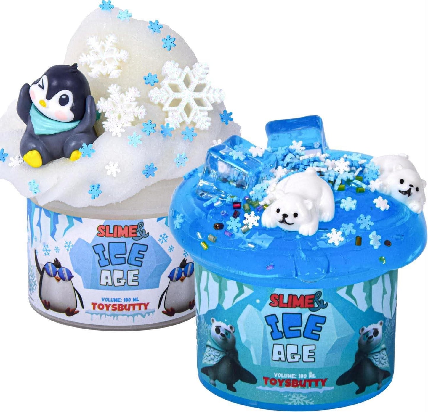 ICE AGE SLIME 2-PACK SET (Cloud + Crystal Clear)