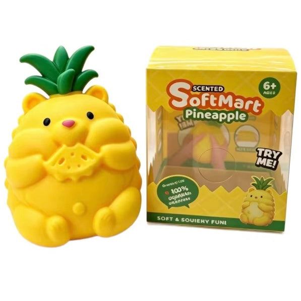 Jumbo Pineapple Hamster Squishy Toy – TPR Dough Filled Sensory Fidget & Squeeze Stress Relief (18cm)