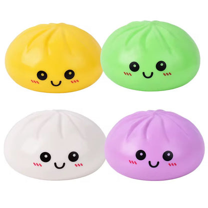 Giant 10-Inch Squishy Dumpling • Jumbo 2.2 lb Heavyweight Sensory Bao Bun Toy with Steamer