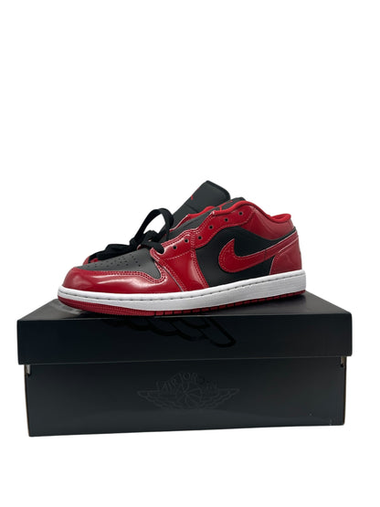 Nike Air Jordan 1 Low SE "Bred Patent" - Black/Varsity Red (HV4089-006) - Size 9 Men’s