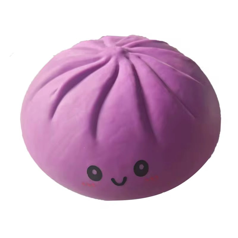 Giant Mega 25cm 10” Dumpling Jumbo Heavyweight Sensory Bao Bun Toy with Steamer, Mystery Squishy