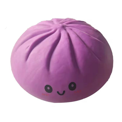Giant Mega 25cm 10” Dumpling Jumbo Heavyweight Sensory Bao Bun Toy with Steamer, Mystery Squishy