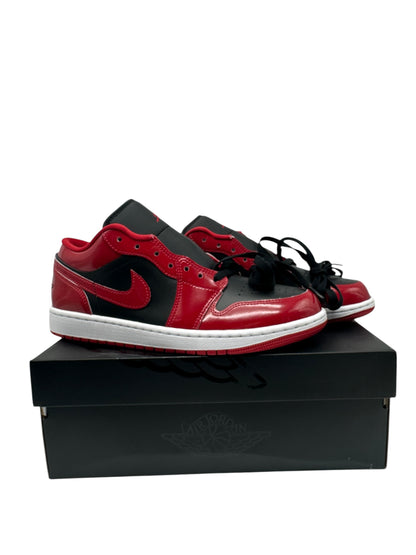Nike Air Jordan 1 Low SE "Bred Patent" - Black/Varsity Red (HV4089-006) - Size 9 Men’s