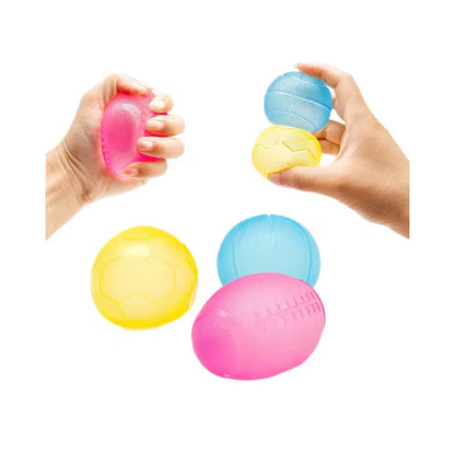 Sensory Sports Ball Squishies – Sugar-Filled TPR Squish Squeeze Toys for Stress Relief & Fidget Play