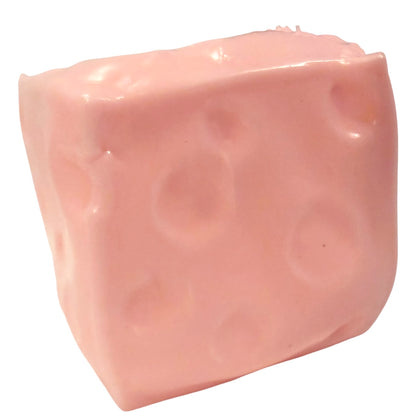 Vaseline-Filled Cheese Squishy Toy, Ultra-Satisfying Sensory Stress Relief Squeeze Fidget 6cm