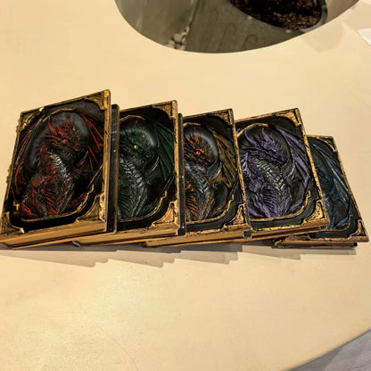 3D Dragon Eye Resin Journal – Handmade Gothic Embossed A5 Notebook, Blank Vintage Fantasy Diary & RPG Spellbook
