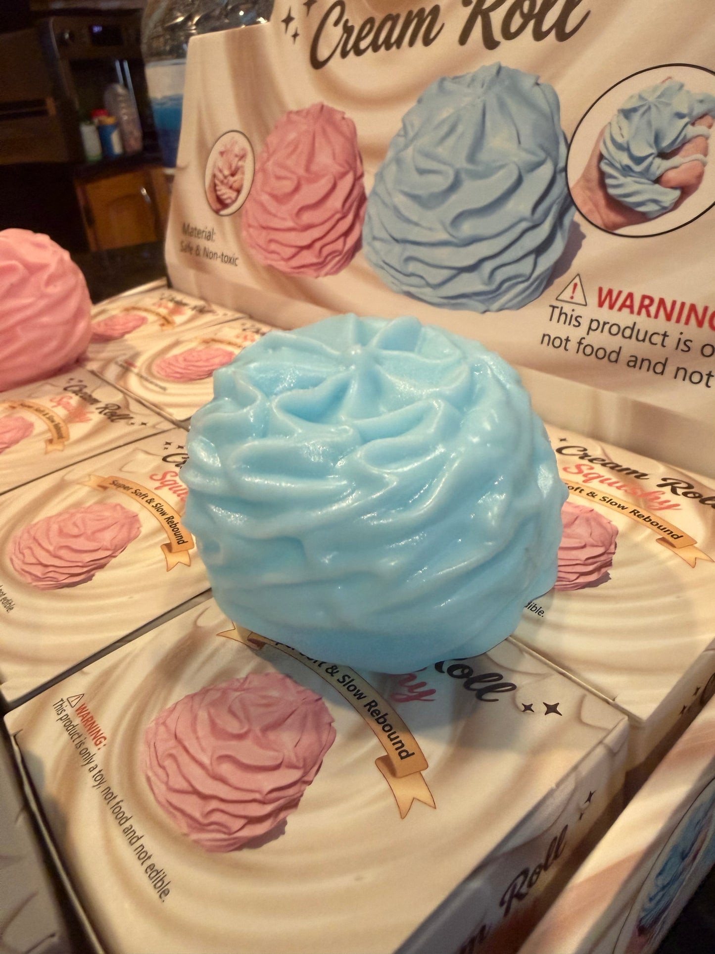 Butter Cream Roll Moldable Vaseline Filled Squishy Toy – Super Soft Slow Rebound Fidget Cheese (7cm)
