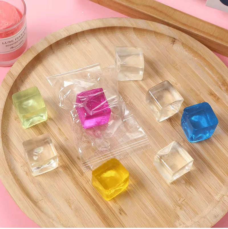 Chill Out! Ultra-Satisfying 1” Crystal Squish & Squeeze “Ice” Cubes
