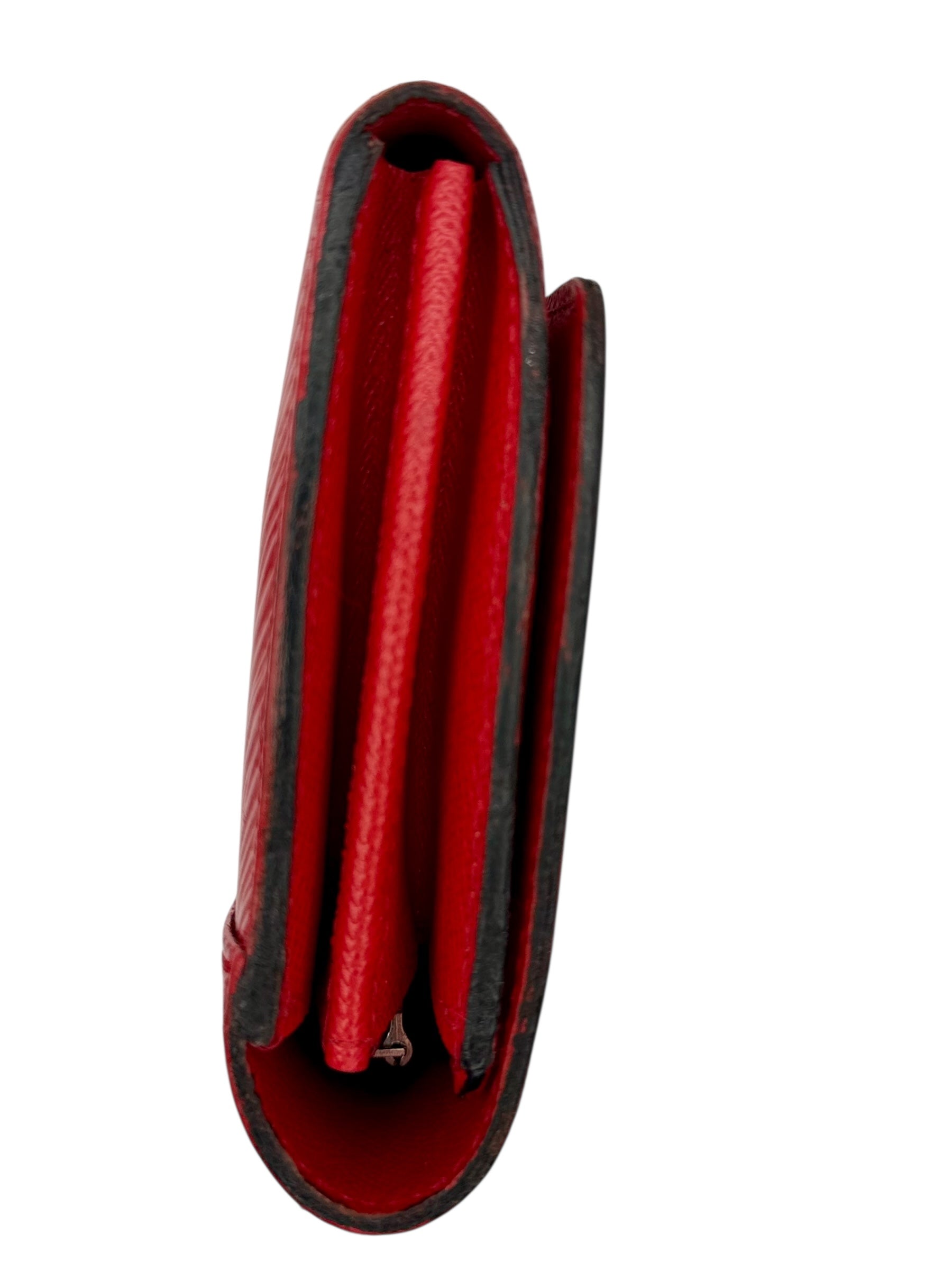 Authentic Louis Vuitton Twist Epi Leather Coquelicot Red Silver Hardware WOC Wallet on Chain