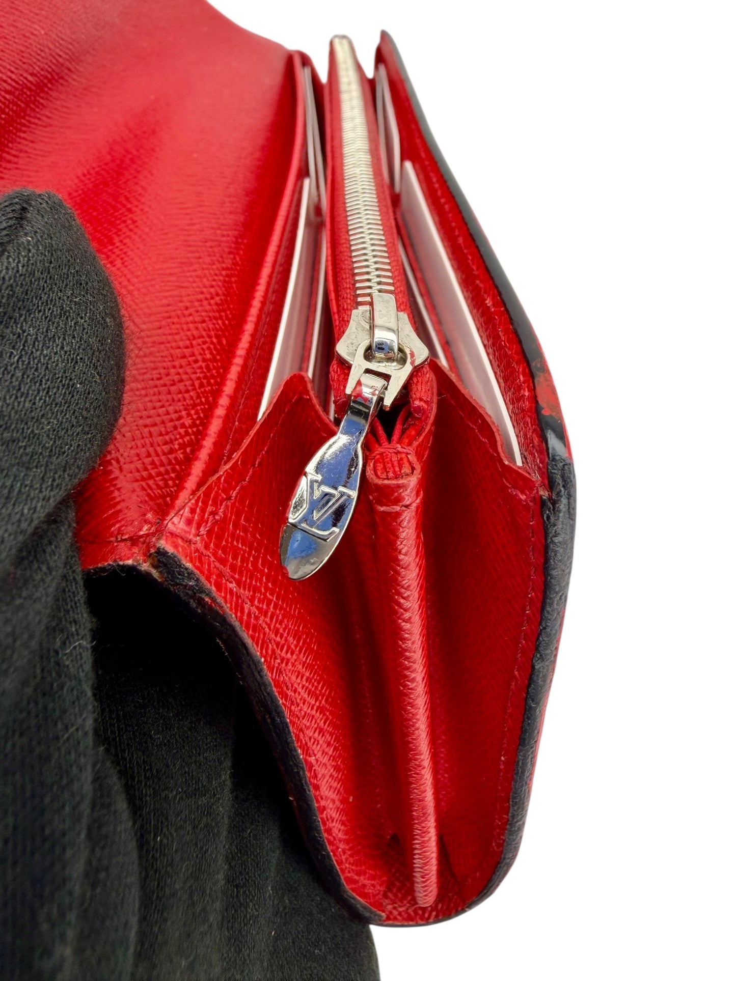Authentic Louis Vuitton Twist Epi Leather Coquelicot Red Silver Hardware WOC Wallet on Chain