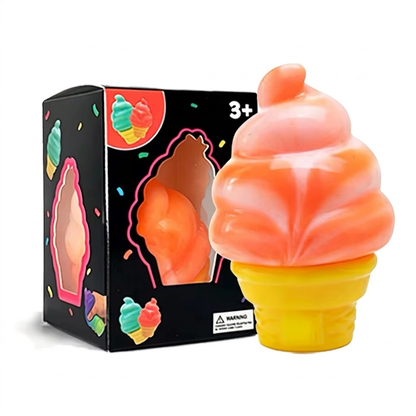 Ice Cream Cone Squeeze Toy, Slow Rising Sensory Fidget Toy for Stress & Anxiety Relief
