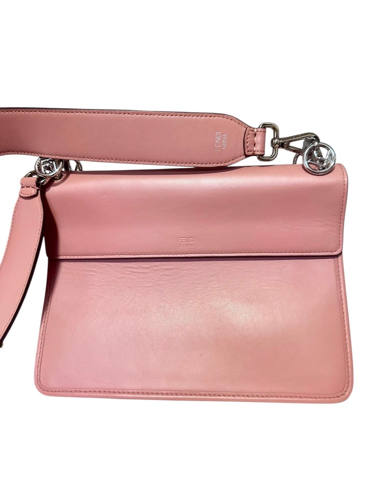 Fendi Kan Pink Calfskin Shoulder Bag - Certified Authentic - Excellent Condition