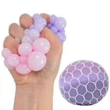 Colorful Mesh Grape Squeeze Balls TPR Filled (6 cm)