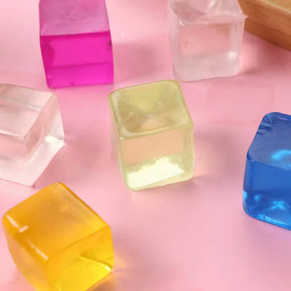 Chill Out! Ultra-Satisfying 1” Crystal Squish & Squeeze “Ice” Cubes