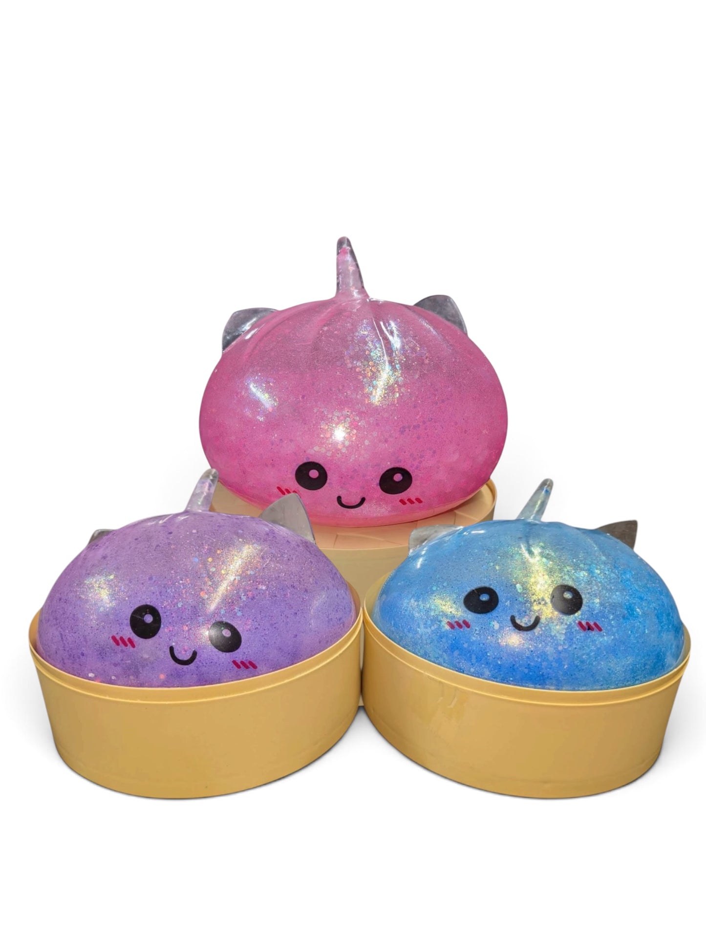 Mega 25cm Unicorn Light-Up Dumpling Squishy Fidget Toy – Mystery Color