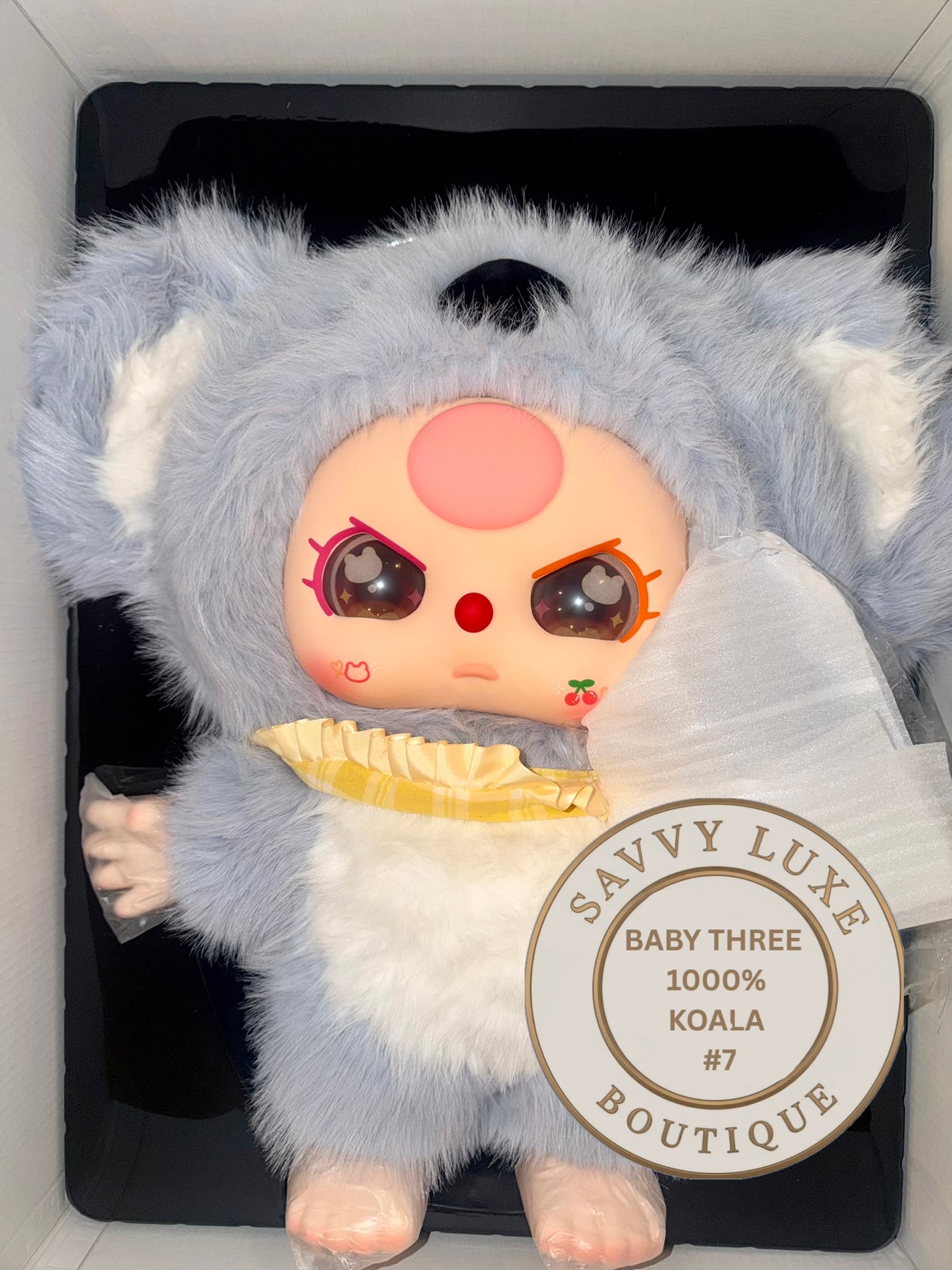 BABY THREE 1000% Blue Koala Big Baby Confirmed Authentic Art Toy