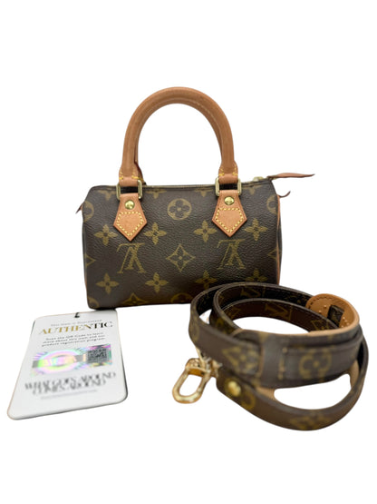 Louis Vuitton Nano Speedy Monogram Canvas with Strap – Excellent Condition