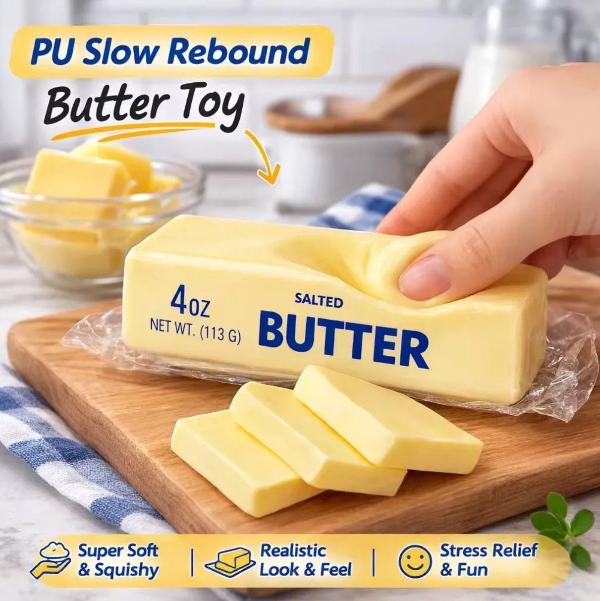 4oz Butter Squish Squeeze Slow Rise Scented