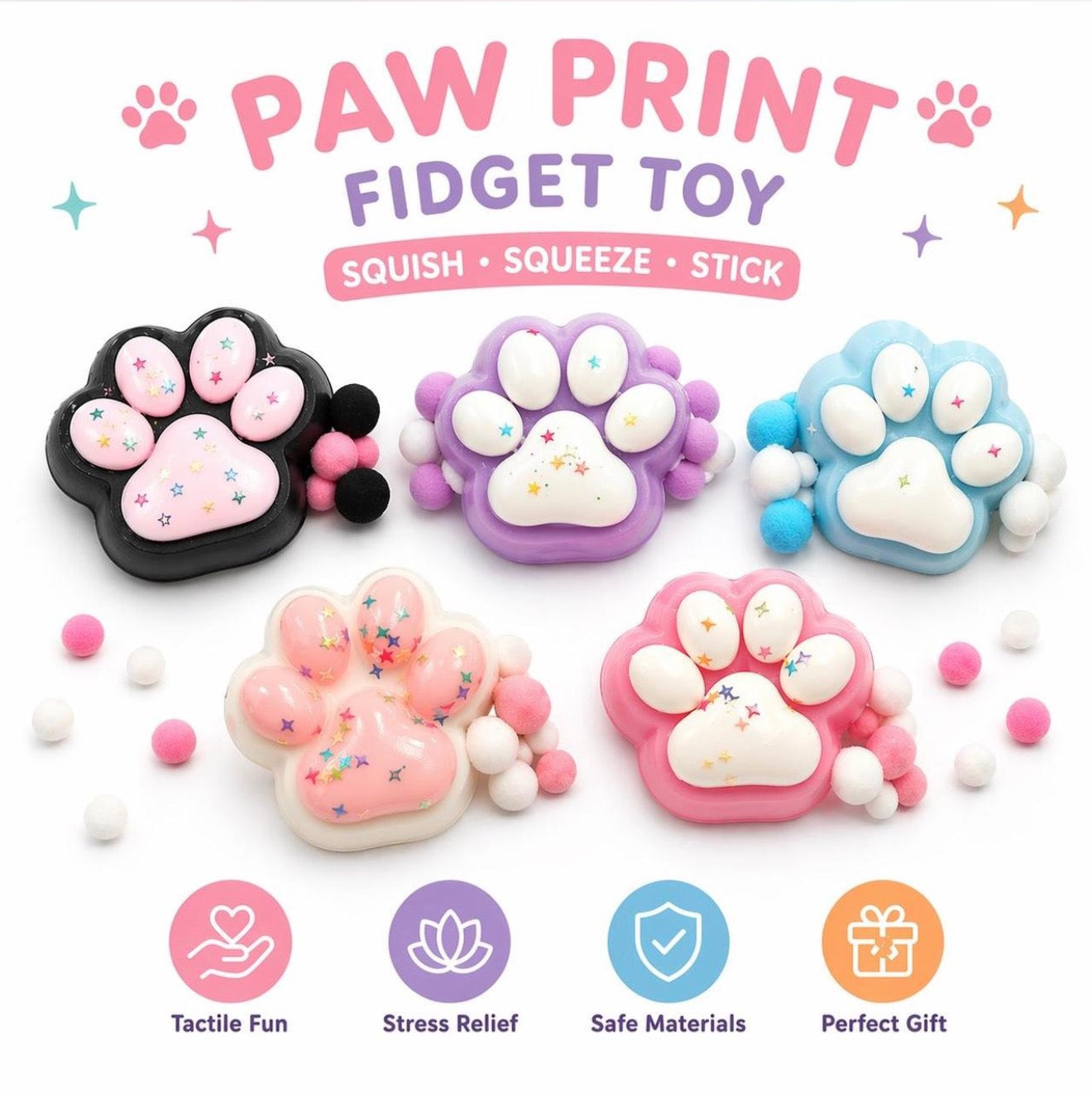 Cat Paw Sticky Squishy Squeeze