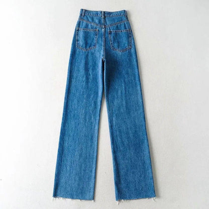 Harbor Blue High-Waist Jeans